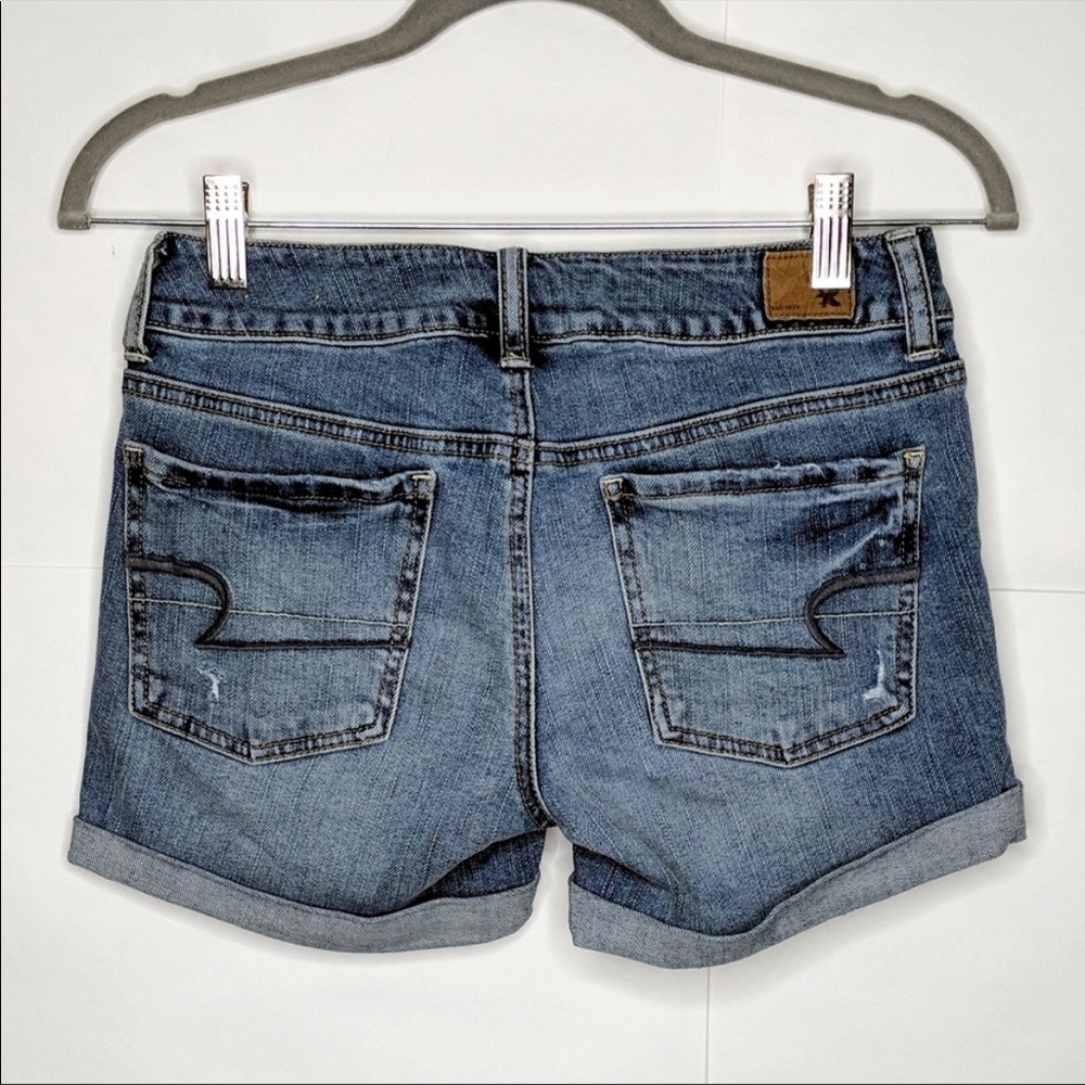 American Eagle Outfitters Midi Denim Shorts Size 2 - Picture 2 of 4